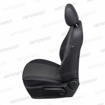 8 249 р.  Чехлы на сиденья Экокожа (к. Sport Line Comfort Line раздел. 40/60 + вырез под подлокот.+ надкрыльн. экокожа) Автопилот  Volkswagen Passat ( B6,  B7) (2005-2015) седан, седан (черный/темно-серый)  с доставкой в г. Кемерово. Увеличить фотографию 4