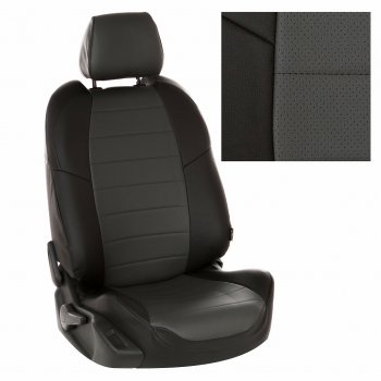 8 249 р.  Чехлы на сиденья Экокожа (к. Sport Line Comfort Line раздел. 40/60 + вырез под подлокот.+ надкрыльн. экокожа) Автопилот  Volkswagen Passat ( B6,  B7) (2005-2015) седан, седан (черный/темно-серый)  с доставкой в г. Кемерово. Увеличить фотографию 2