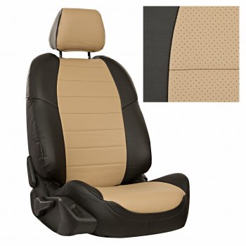8 249 р.  Чехлы на сиденья Экокожа (к. Sport Line Comfort Line раздел. 40/60 + вырез под подлокот.+ надкрыльн. экокожа) Автопилот  Volkswagen Passat ( B6,  B7) (2005-2015) седан, седан (черный/бежевый)  с доставкой в г. Кемерово. Увеличить фотографию 2