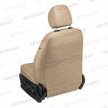 8 249 р.  Чехлы на сиденья Экокожа (к. Sport Line Comfort Line раздел. 40/60 + вырез под подлокот.+ надкрыльн. экокожа) Автопилот  Volkswagen Passat ( B6,  B7) (2005-2015) седан, седан (темно-бежевый)  с доставкой в г. Кемерово. Увеличить фотографию 5