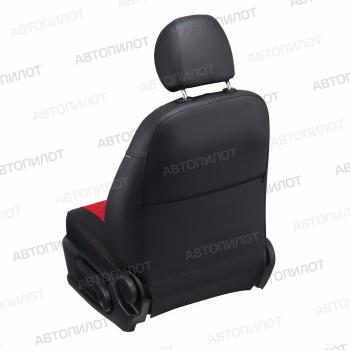 8 499 р.  Чехлы на сиденья Ромб (к. Comfort Line раздел. 40/60 + вырез под подлокот. экокожа) Автопилот  Volkswagen Passat ( B8,  B8.5) (2015-2025) универсал дорестайлинг, универсал рестайлинг (черный/красный)  с доставкой в г. Кемерово. Увеличить фотографию 5