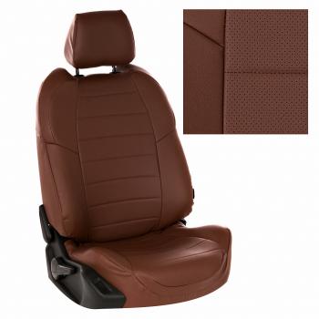 12 999 р. Чехлы на сиденья Экокожа (9 мест сплош. экокожа) Автопилот Volkswagen Transporter T5 дорестайлинг (2003-2009) (темно-коричневый)  с доставкой в г. Кемерово. Увеличить фотографию 2