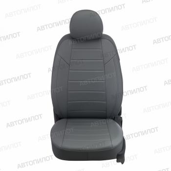 21 599 р.  Чехлы на сиденья Экокожа (8 мест сплош. экокожа) Автопилот  Volkswagen Caravelle  T5 - Transporter  T5 (серый)  с доставкой в г. Кемерово. Увеличить фотографию 3