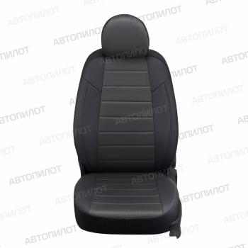 4 999 р. Чехлы на сиденья Алькантара (3 места экокожа) Автопилот ГАЗ ГАЗель Next A62,А65 автобус (2016-2025) (черный/темно-серый)  с доставкой в г. Кемерово. Увеличить фотографию 3
