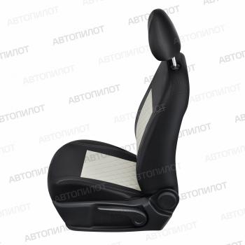 4 849 р. Чехлы на сиденье универсальные (5 мест экокожа) Автопилот BAW Fenix 1065 (2005-2013) (черный/белый)  с доставкой в г. Кемерово. Увеличить фотографию 3