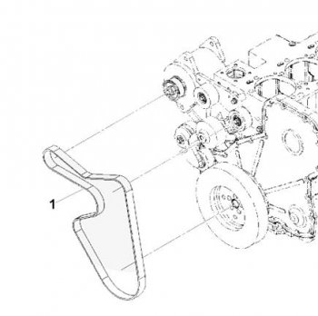 Ремень 8PK1727 6BT, ISLe 3911620 CUMMINS 14278