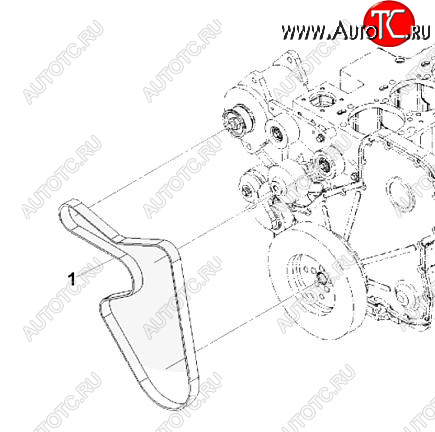 1 259 р. Ремень 8PK1727 6BT, ISLe 3911620 CUMMINS 14278  с доставкой в г. Кемерово