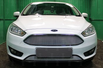 2 999 р. Защитная сетка в бампер (низ, ячейка 3х7 мм) Alfeco Стандарт KIA Ceed 3 CD универсал (2018-2025) (Чёрная)  с доставкой в г. Кемерово. Увеличить фотографию 9