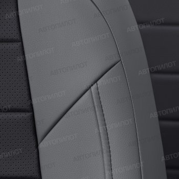 13 649 р. Чехлы сидений Экокожа (5 мест экокожа) Автопилот  Chery Tiggo 8 PRO (2021-2025) (серый/черный)  с доставкой в г. Кемерово. Увеличить фотографию 7