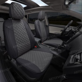 8 499 р. Чехлы сидений Ромб (5 мест экокожа) Автопилот  Chery Tiggo 8 PRO (2021-2025) (черный/темно-серый)  с доставкой в г. Кемерово. Увеличить фотографию 5