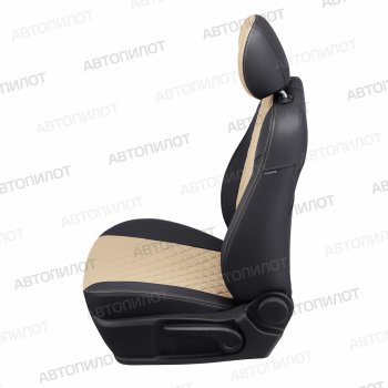 14 249 р. Чехлы сидений Ромб (5 мест экокожа) Автопилот  Chery Tiggo 8 PRO (2021-2025) (черный/бежевый)  с доставкой в г. Кемерово. Увеличить фотографию 2