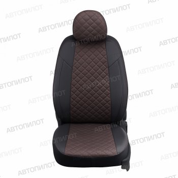 8 499 р. Чехлы сидений Ромб (5 мест экокожа) Автопилот  Chery Tiggo 8 PRO (2021-2025) (черный/шоколад)  с доставкой в г. Кемерово. Увеличить фотографию 4
