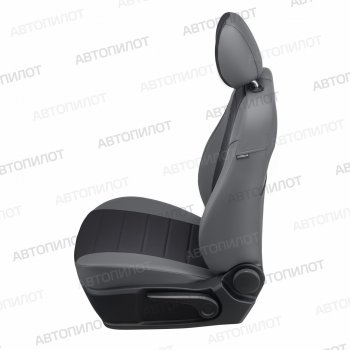 14 249 р. Чехлы сидений Ромб (5 мест экокожа) Автопилот  Chery Tiggo 8 PRO (2021-2025) (серый/черный)  с доставкой в г. Кемерово. Увеличить фотографию 4