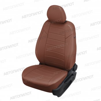 Чехлы сидений Ромб (5 мест экокожа) Автопилот Chery Tiggo 8 PRO (2021-2025) (коричневый)