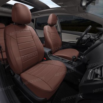 14 249 р. Чехлы сидений Ромб (5 мест экокожа) Автопилот  Chery Tiggo 8 PRO (2021-2025) (темно-коричневыйй)  с доставкой в г. Кемерово. Увеличить фотографию 5