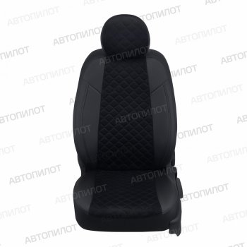 14 249 р. Чехлы сидений Алькантара ромб (экокожа) Автопилот   Chery Tiggo 8 PRO (2021-2025) (черный)  с доставкой в г. Кемерово. Увеличить фотографию 2