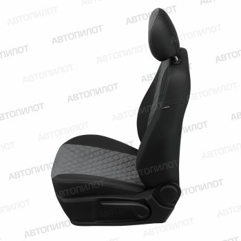 8 499 р. Чехлы сидений Алькантара ромб (экокожа) Автопилот  Chery Tiggo 8 PRO (2021-2025) (черный/серый)  с доставкой в г. Кемерово. Увеличить фотографию 3