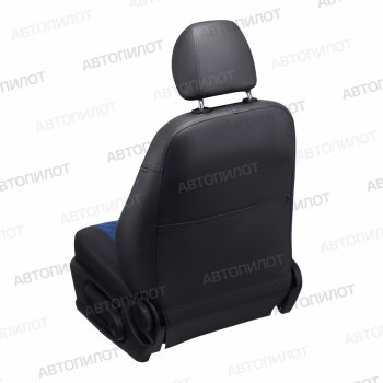 14 249 р. Чехлы сидений Алькантара ромб (экокожа) Автопилот   Chery Tiggo 8 PRO (2021-2025) (черный/синий)  с доставкой в г. Кемерово. Увеличить фотографию 3