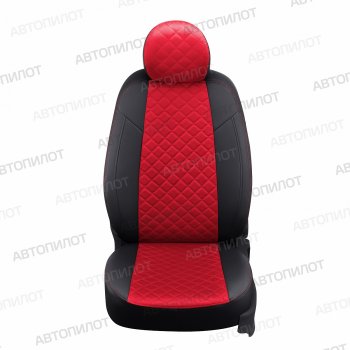 14 249 р. Чехлы сидений Алькантара ромб (экокожа) Автопилот  Chery Tiggo 8 PRO (2021-2025) (черный/красный)  с доставкой в г. Кемерово. Увеличить фотографию 4