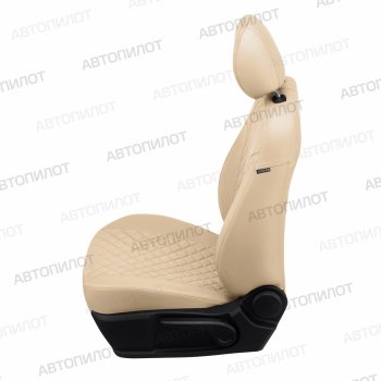 14 249 р. Чехлы сидений Алькантара ромб (экокожа) Автопилот  Chery Tiggo 8 PRO (2021-2025) (бежевый)  с доставкой в г. Кемерово. Увеличить фотографию 2