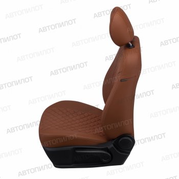 14 249 р. Чехлы сидений Алькантара ромб (экокожа) Автопилот  Chery Tiggo 8 PRO (2021-2025) (коричневый)  с доставкой в г. Кемерово. Увеличить фотографию 3