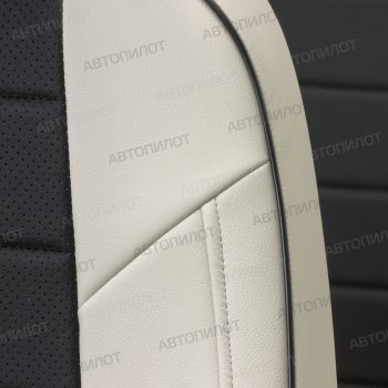 13 649 р. Чехлы сидений (экокожа, 40/60) Автопилот Volkswagen Polo 9N1 хэтчбэк 5 дв. дорестайлинг (2001-2005) (белый/черный)  с доставкой в г. Кемерово. Увеличить фотографию 2
