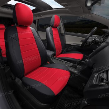 13 649 р. Чехлы сидений (экокожа/алькантара, 40/60) Автопилот Volkswagen Polo 9N1 хэтчбэк 5 дв. дорестайлинг (2001-2005) (черный/красный)  с доставкой в г. Кемерово. Увеличить фотографию 5