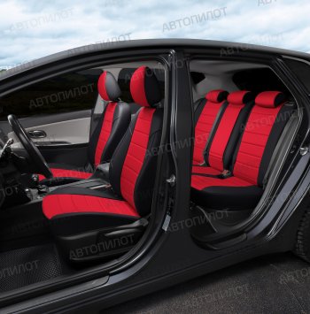 13 649 р. Чехлы сидений (экокожа/алькантара, 40/60) Автопилот Volkswagen Polo 9N1 хэтчбэк 5 дв. дорестайлинг (2001-2005) (черный/красный)  с доставкой в г. Кемерово. Увеличить фотографию 6