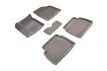 Комплект ковриков салона (ворсовые, 3D) SEINTEX Chevrolet Aveo ( T200,  T250) (2003-2011) седан, седан рестайлинг, хэтчбек 5 дв рестайлинг (Серый)