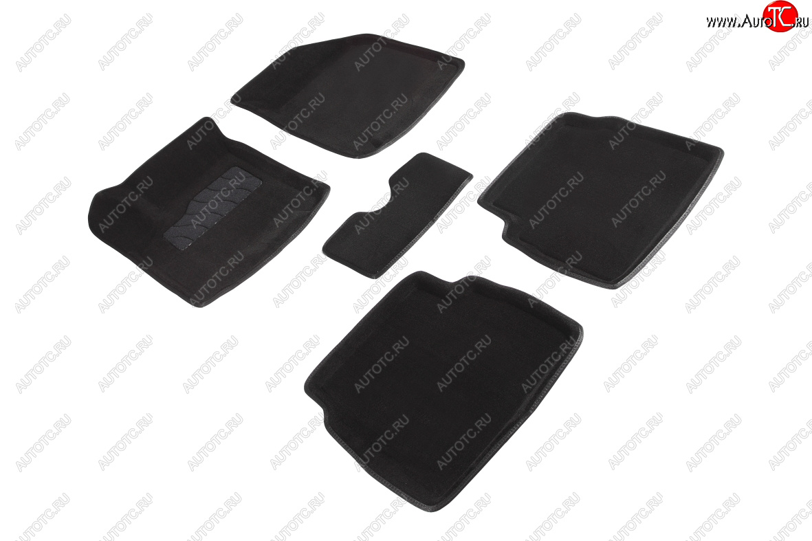 5 829 р. Комплект ковриков салона (ворсовые, 3D) SEINTEX  Chevrolet Aveo ( T200,  T250) (2003-2011) седан, седан рестайлинг, хэтчбек 5 дв рестайлинг (Серый)  с доставкой в г. Кемерово
