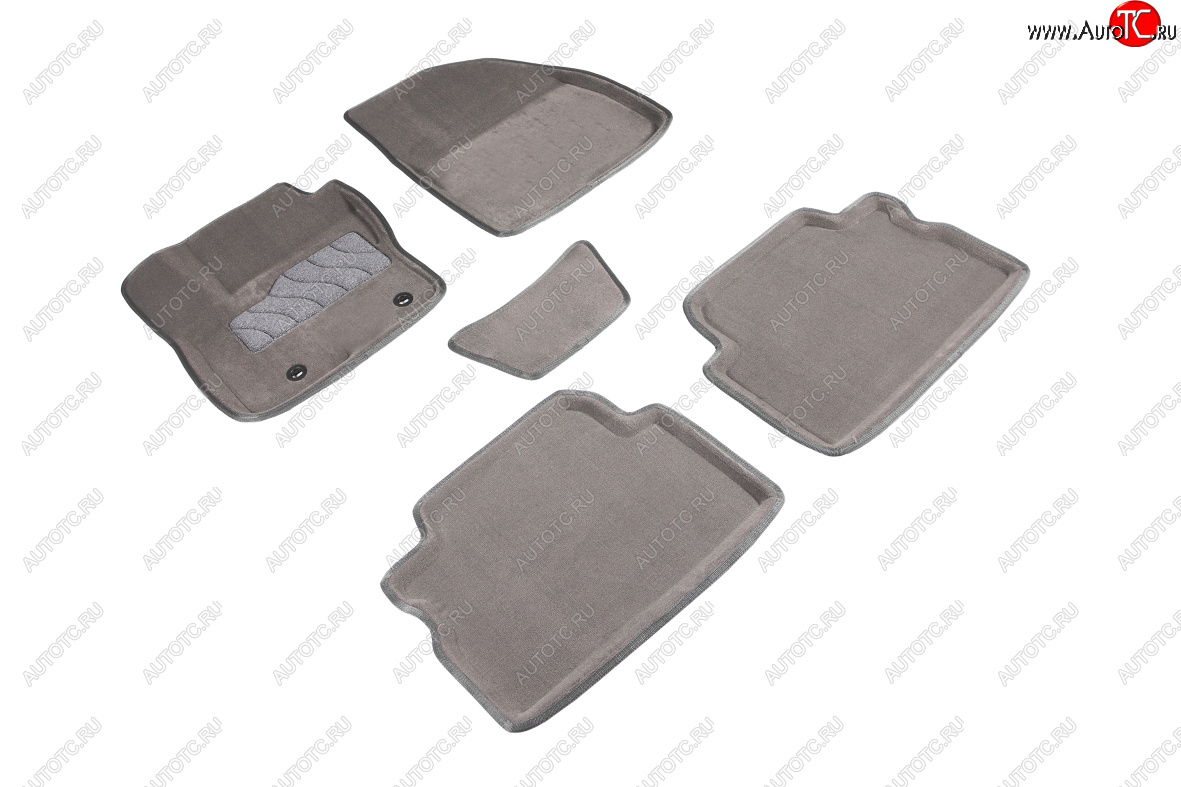 7 049 р. Комплект ковриков салона (ворсовые, 3D) SEINTEX  Ford Kuga  1 (2008-2013) (Серый)  с доставкой в г. Кемерово