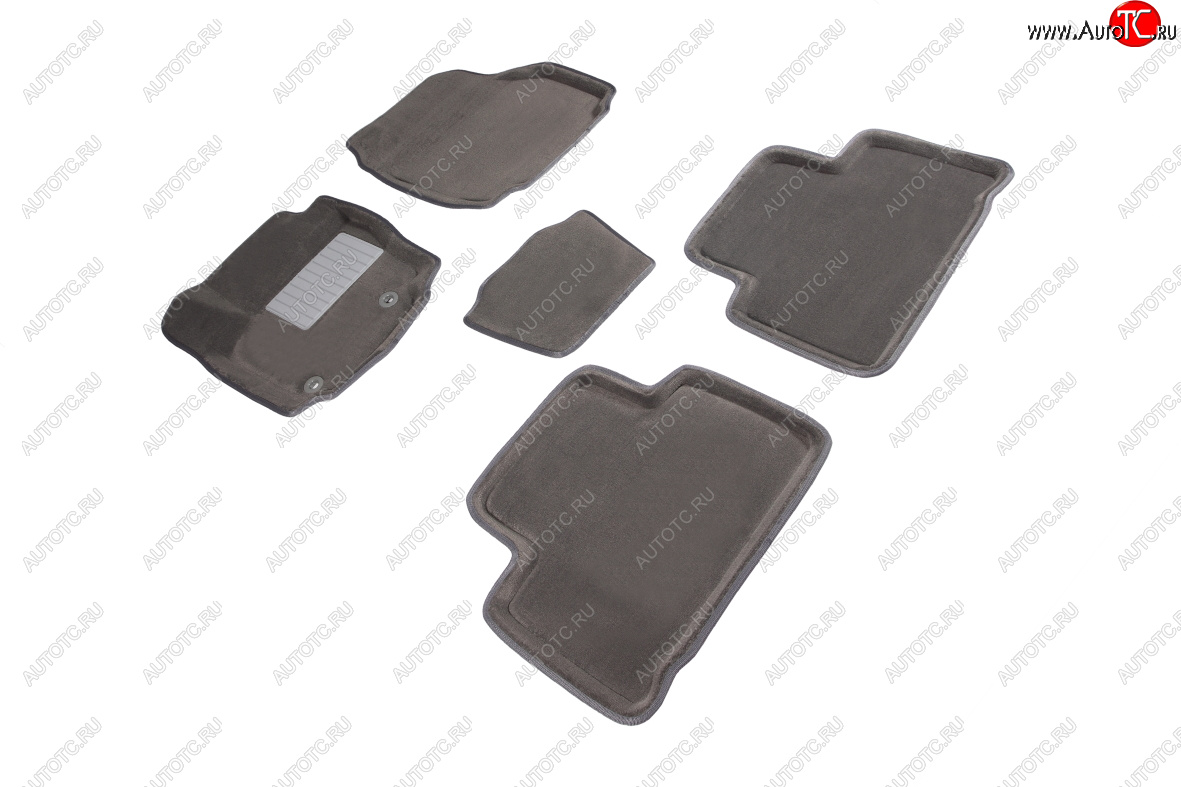 7 049 р. Комплект ковриков салона (ворсовые, 3D) SEINTEX  Ford S-Max  1 (2006-2015) дорестайлинг, рестайлинг (Серый)  с доставкой в г. Кемерово