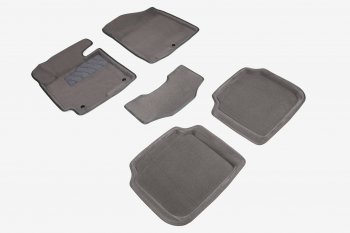 Комплект ковриков салона (ворсовые, 3D) SEINTEX Hyundai Elantra  MD (2010-2016) дорестайлинг, рестайлинг (Серый)