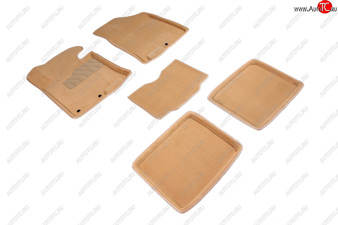 7 649 р. Комплект ковриков салона (ворсовые, 3D) SEINTEX  Hyundai I40  1 VF (2011-2019) дорестайлинг седан, дорестайлинг универсал, рестайлинг седан, рестайлинг универсал (Бежевый)  с доставкой в г. Кемерово