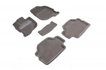 Комплект ковриков салона (ворсовые, 3D) SEINTEX Mitsubishi Pajero ( 2 V30/V40 5 дв.,  2 V20,  2 V30/V40) (1991-1999) дорестайлинг, дорестайлинг, рестайлинг, рестайлинг (Серый)