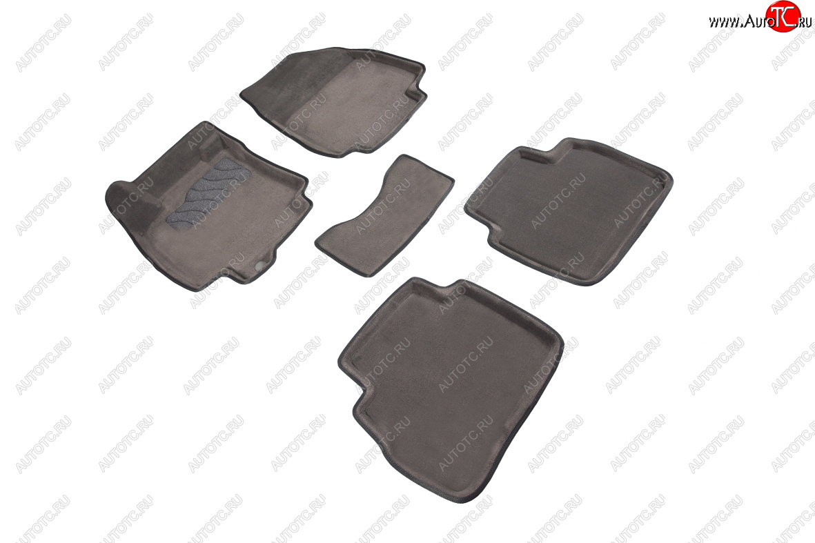 6 709 р. Комплект ковриков салона (ворсовые, 3D) SEINTEX  Nissan Tiida ( 1 хэтчбэк,  1 седан,  1 хэтчбек,  2 хэтчбек) (2004-2019) C11 дорестайлинг, Япония, C11 дорестайлинг, C11 рестайлинг, Япония, C11 рестайлинг, C12 (Серый)  с доставкой в г. Кемерово