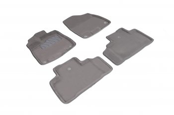 Коврики в салон (3D, ворс) Seintex Acura MDX  YD3 (2013-2021) дорестайлинг, рестайлинг (Серый)