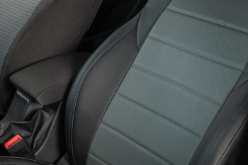 6 999 р. Чехлы для сидений (40/60 экокожа) Seintex   Skoda Octavia ( Tour A4 1U2,  Tour A4 1U5) (2000-2010) лифтбэк рестайлинг, универсал рестайлинг (серый)  с доставкой в г. Кемерово. Увеличить фотографию 3