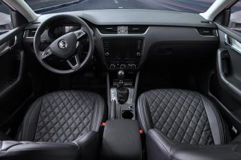 7 549 р. Чехлы на сиденье РОМБ (40/60 экокожа) Seintex  Skoda Octavia ( Tour A4 1U2,  Tour A4 1U5) (2000-2010) лифтбэк рестайлинг, универсал рестайлинг (черный)  с доставкой в г. Кемерово. Увеличить фотографию 3