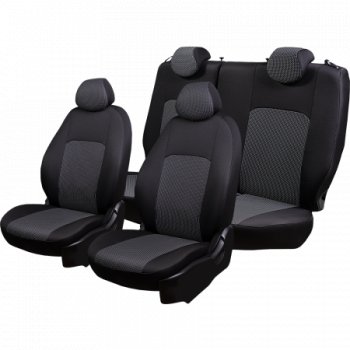 5 599 р. Комплект чехлов для сидений (РЗСиС 60/40 жаккард) Дублин Lord Autofashion Chevrolet Niva 2123 рестайлинг (2009-2020) (серый, вставка Сеул серая, строчка серая)  с доставкой в г. Кемерово. Увеличить фотографию 4