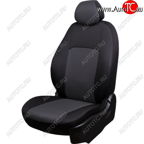 5 599 р. Комплект чехлов для сидений (РЗСиС 60/40 жаккард) Дублин Lord Autofashion Chevrolet Niva 2123 рестайлинг (2009-2020) (серый, вставка Сеул серая, строчка серая)  с доставкой в г. Кемерово