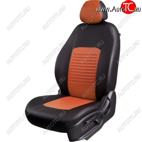8 549 р. Комплект чехлов для сидений (РЗСиС 60/40 Илана+Орегон) ТУРИН Lord Autofashion Chevrolet Niva 2123 дорестайлинг (2002-2008) (черный, вставка коричневая/беж, строчка черная )  с доставкой в г. Кемерово
