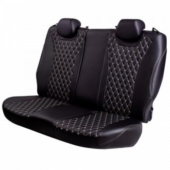 18 549 р.  Комплект чехлов для сидений (РЗСиС 40/60 ЗГ Орегон) БАЙРОН Lord Autofashion  Chevrolet Spark  M300 (2010-2015), Ravon R2 (2016-2025) (черный, вставка черная, строчка бежевая)  с доставкой в г. Кемерово. Увеличить фотографию 3