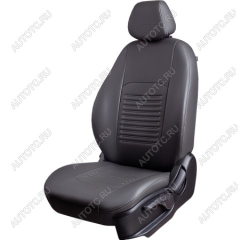 9 449 р. Комплект чехлов для сидений (ЦЗС 2П Илана+Орегон) ТУРИН СТ Lord Autofashion Лада 2109 (1987-2004) (серый, вставка серая, строчка серая)  с доставкой в г. Кемерово