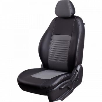 Комплект чехлов для сидений ( к.Drive Active РЗСиС 60/40 3Г Илана+Орегон) ТУРИН СТ Lord Autofashion Лада Гранта FL ( 2191,  2190,  2194,  2192) (2018-2025) лифтбек, седан, универсал, хэтчбек (черный, вставка серая, строчка серая)
