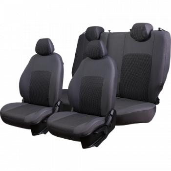 6 349 р. Комплект чехлов для сидений (РЗС 60/40 2П+2Г Жаккард), Дублин Lord Autofashion Лада Приора 2170 седан дорестайлинг (2007-2014) (серый, вставка Сеул серая)  с доставкой в г. Кемерово. Увеличить фотографию 8