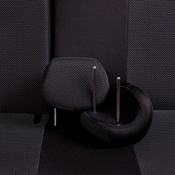 6 799 р. Комплект чехлов для сидений ( 5 из 7 мест Жаккард) ДУБЛИН Lord Autofashion  Nissan Qashqai +2  1 (2008-2014) J10 дорестайлинг, J10 рестайлинг (черный, вставка Ёж белая)  с доставкой в г. Кемерово. Увеличить фотографию 9