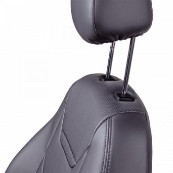 11 899 р. Комплект чехлов для сидений (ЦЗС 2П+1Г Орегон) ТУРИН-2 Lord Autofashion  Renault Logan  1 (2004-2016) дорестайлинг, рестайлинг (серый, вставка серая, строчка серая)  с доставкой в г. Кемерово. Увеличить фотографию 8