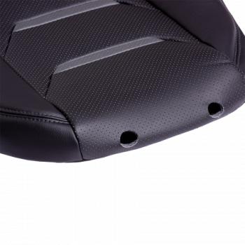 23 999 р. Комплект чехлов для сидений (РЗСиС 40/60 2П+1Г Орегон) ТУРИН-2 Lord Autofashion  Volkswagen Polo  5 (2009-2020) седан дорестайлинг, седан рестайлинг (черный, вставка черная+серая, строчка серая)  с доставкой в г. Кемерово. Увеличить фотографию 5