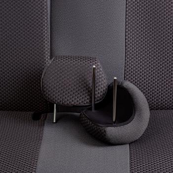 4 649 р. Комплект чехлов для сидений (ЦЗС 2П+1Г Жаккард) Дублин Lord Autofashion Volkswagen Polo 5 хэтчбек рестайлинг (2015-2020) (серый, вставка Стежок серая)  с доставкой в г. Кемерово. Увеличить фотографию 8